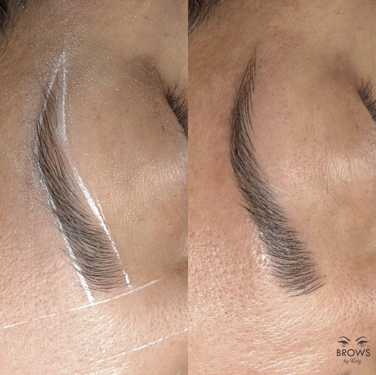 Healed microblading natural arch before and after Royal Palm Beach FL