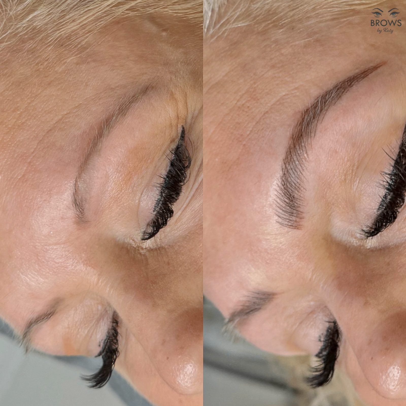Microblading on mature client before and after Wellington FL